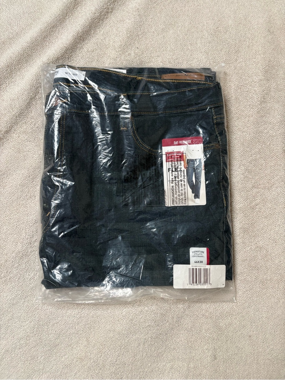Signature by Levi Strauss Dark Blue Jeans - Straight Fit style s61